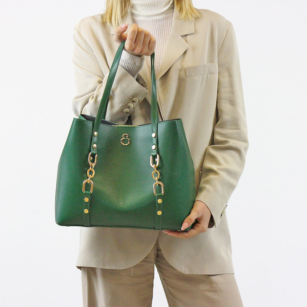 Luna Verde – Shopper Bag – Palmellato Leather