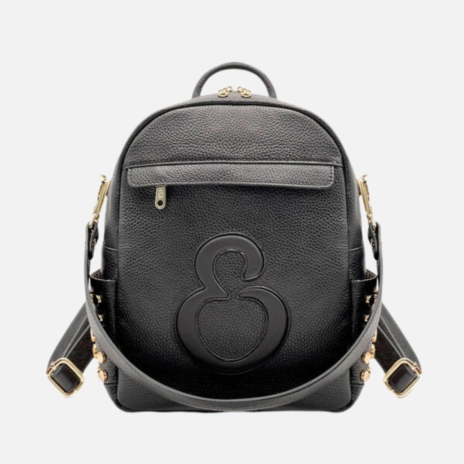 Niki Black – Backpack – Hammered Leather – Gold