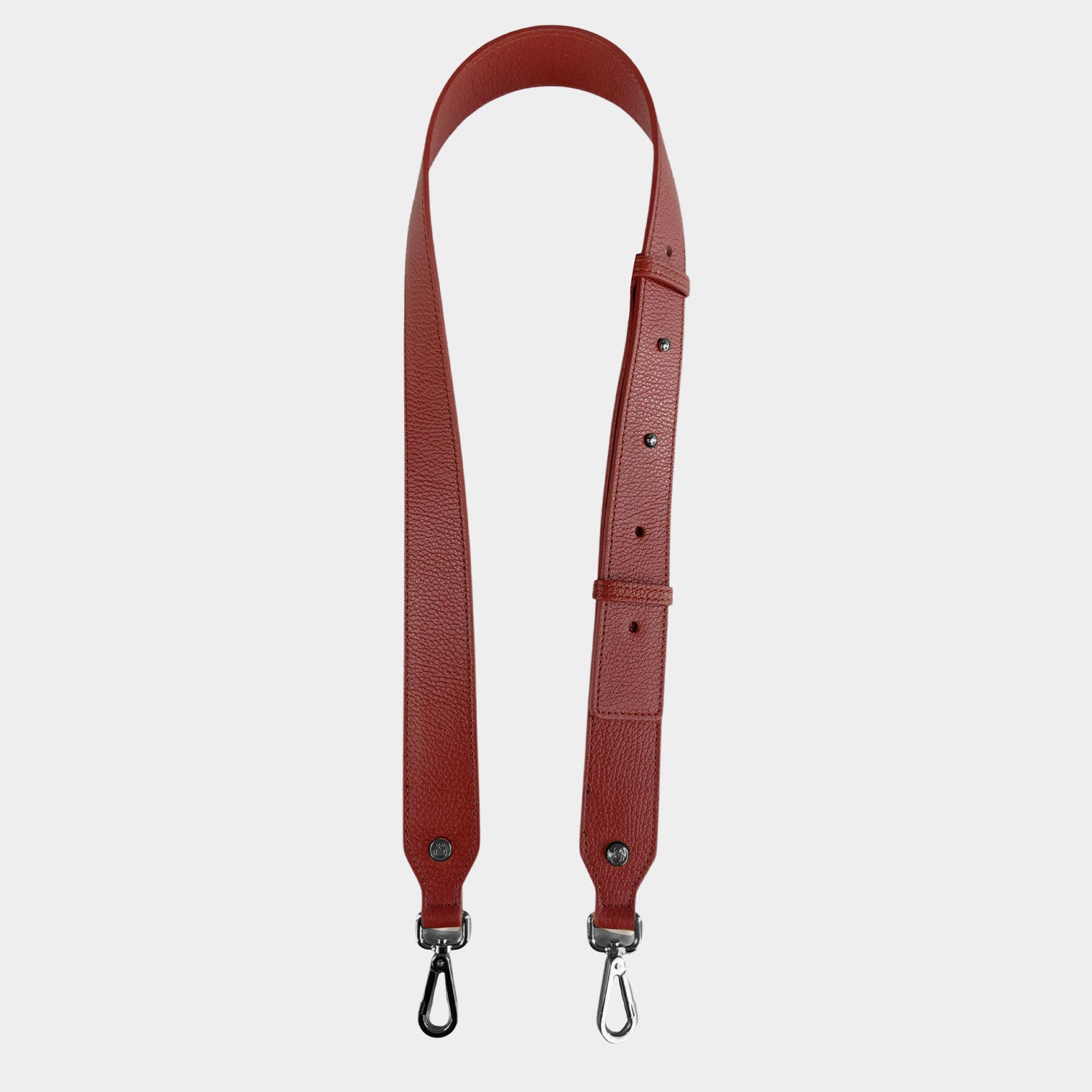 Dark Nickel Adjustable Shoulder Strap – Coral Textured Leather