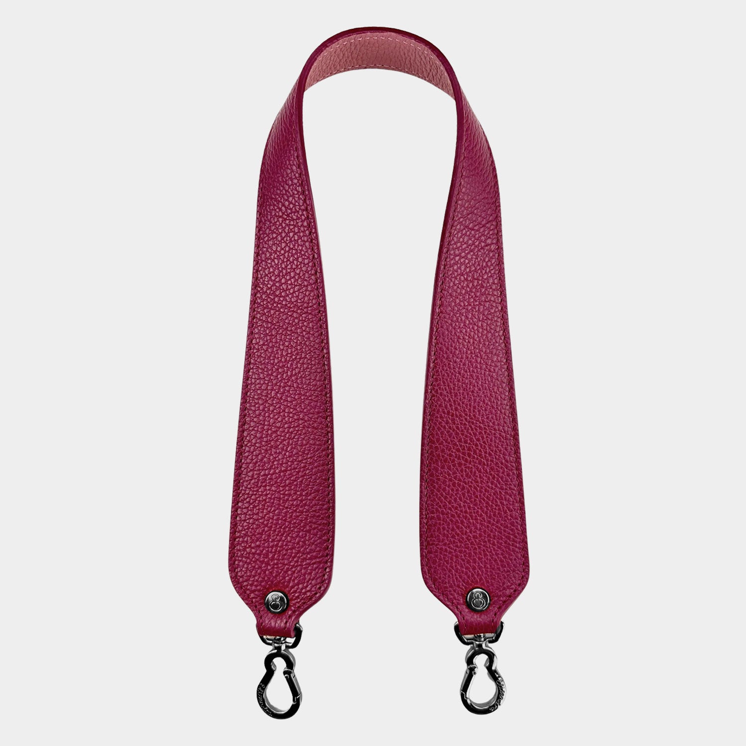 Dark Nickel Shoulder Bag – 60 cm – Diamond Laminated Leather