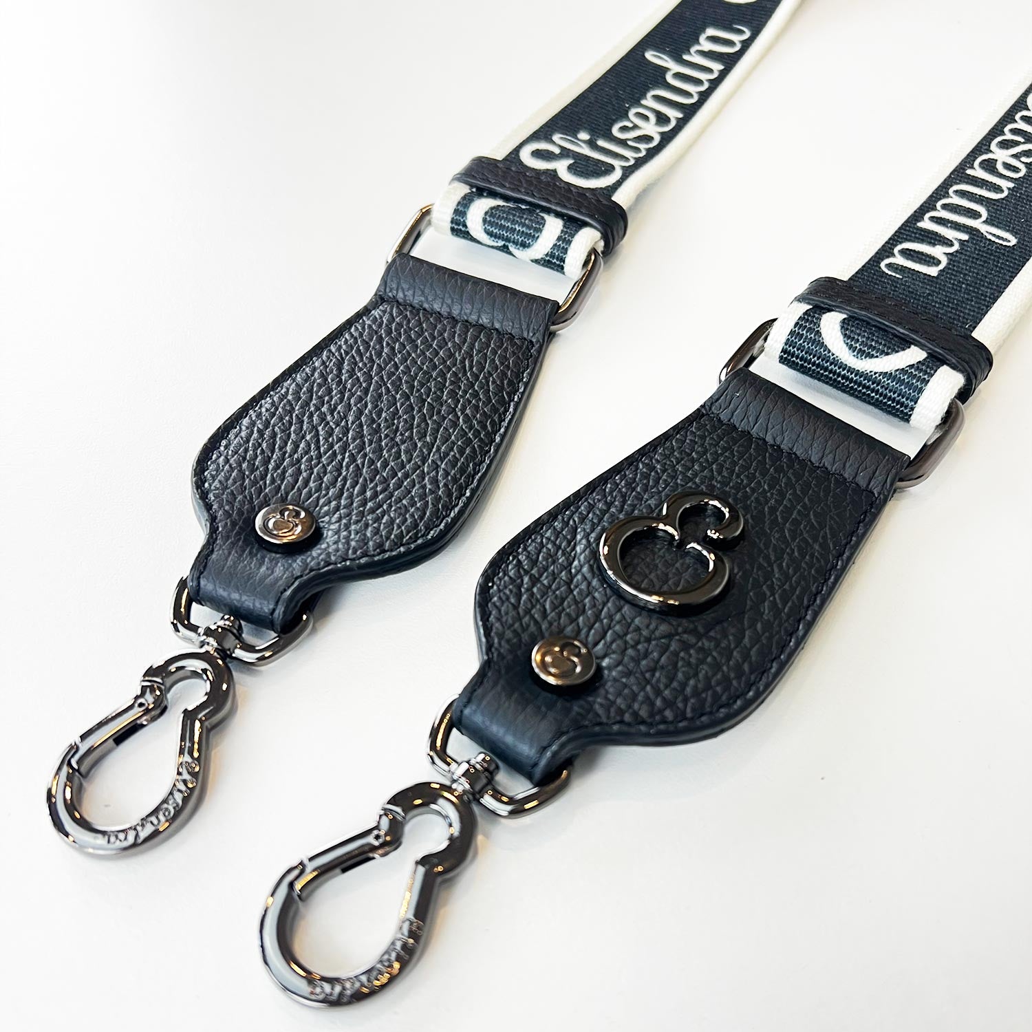 Dark Nickel Adjustable Shoulder Strap – Diamond Laminated Leather